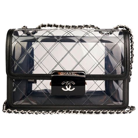 chanel clear shopping bag 2018|Chanel transparent tote bag.